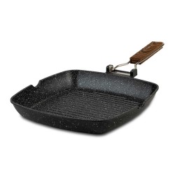 Сковорода NAVA 10-008-001 STONE  NATURE GRILL FOLDING HANDLE 28CM 