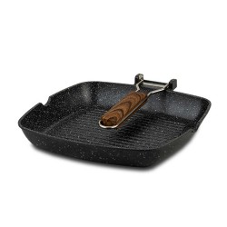 Сковорода NAVA 10-008-001 STONE  NATURE GRILL FOLDING HANDLE 28CM 