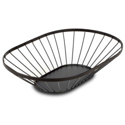 Fruit basket NAVA 10-100-032 METAL BLACK OVAL MISTY 40CM 