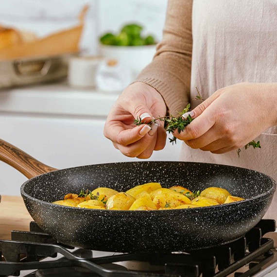 Frypan NAVA 10-144-100 STONE NATURE 20CM 