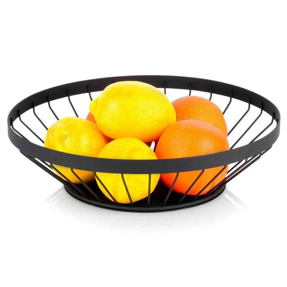 Кoрзина для фруктов NAVA 10-174-050 METAL BLACK ROUND MISTY 28CM 