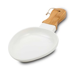 Тарелка NAVA 10-263-017 TERRESTRIAL WHITE W/BAMBOO HANDLE 32/18CM 