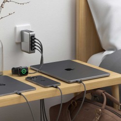Power adapter SATECHI 145W USB-C 4-Port GaN Travel Charger (ST-W145GTM)