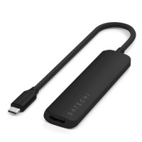 Usb-hub SATECHI 4-in-1 USB-C Slim Multiport Adapter 4K (Black) (ST-P4SK)
