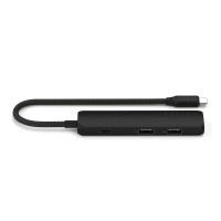 Usb-hub SATECHI 4-in-1 USB-C Slim Multiport Adapter 4K (Black) (ST-P4SK)