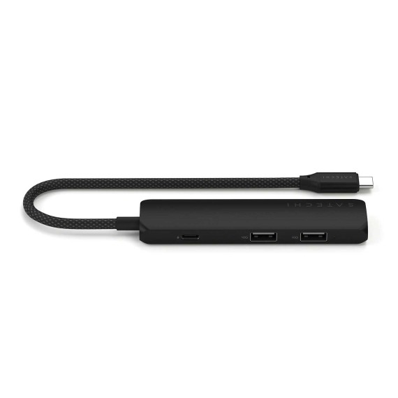 Usb-узел SATECHI 4-in-1 USB-C Slim Multiport Adapter 4K (Black) (ST-P4SK)