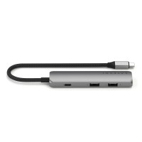 Usb-hub SATECHI 4-in-1 USB-C Slim Multiport Adapter 4K (Space Gray) (ST-P4SM)