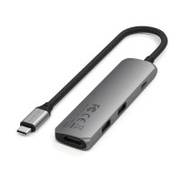 Usb-hub SATECHI 4-in-1 USB-C Slim Multiport Adapter 4K (Space Gray) (ST-P4SM)