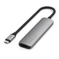 Usb-hub SATECHI 4-in-1 USB-C Slim Multiport Adapter 4K (Space Gray) (ST-P4SM)