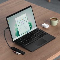 Usb-hub SATECHI 6-in-1 USB-C Slim Multiport Adapter (Black) (ST-P6SK)