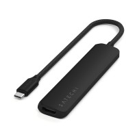 Usb-hub SATECHI 6-in-1 USB-C Slim Multiport Adapter (Black) (ST-P6SK)