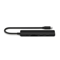 Usb-hub SATECHI 6-in-1 USB-C Slim Multiport Adapter (Black) (ST-P6SK)