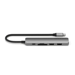 Usb-hub SATECHI 6-in-1 USB-C Slim Multiport Adapter (Space Gray) (ST-P6SM)