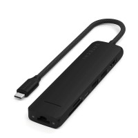 Usb-hub SATECHI 7-in-1 USB-C Slim Multiport Adapter with Ethernet (Black) (ST-P7SK)
