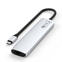 Usb-hub SATECHI 7-in-1 USB-C Slim Multiport Adapter with Ethernet (Silver) (ST-P7SS)