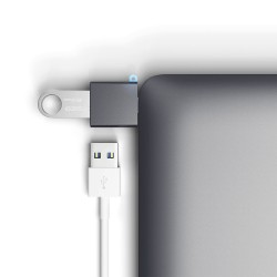 Usb переходник SATECHI Aluminium Type-C to USB-A 3.0 Adapter (Space Gray) (ST-TCUAM)