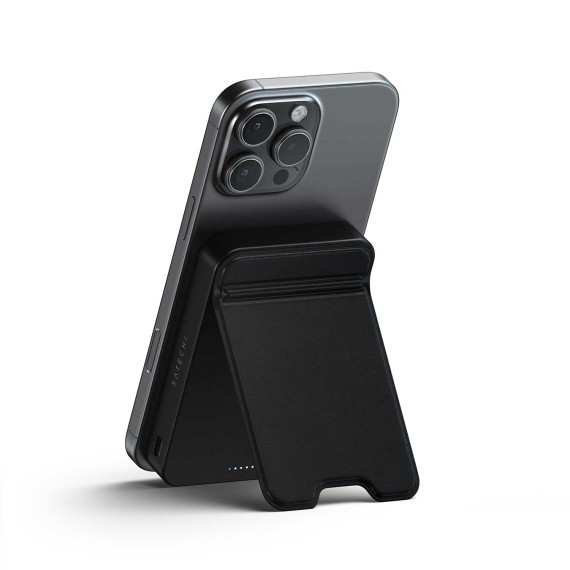 Внешние зарядные устройства SATECHI OntheGo 10000mAh Magnetic Qi2 USB-C PD witch Stand (Black) (ST-B10Q2SK)