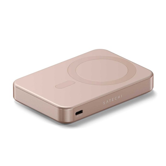 Արտաքին սնուցման մարտկոց SATECHI OntheGo 10000mAh Magnetic Qi2 USB-C PD witch Stand (Desert Rose) (ST-B10Q2SR)