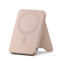 Power bank SATECHI OntheGo 5000mAh Magnetic Qi2 USB-C PD witch Stand (Desert Rose) (ST-B5Q2SR)