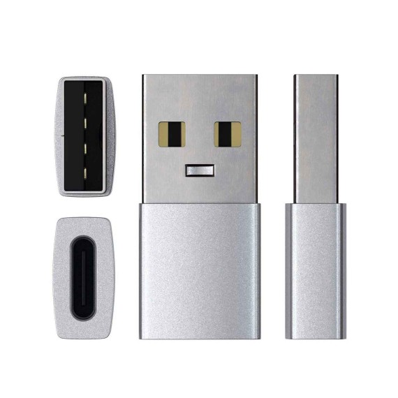 Usb переходник SATECHI Type-A to Type-C Adapter (Silver) (ST-TAUCS)