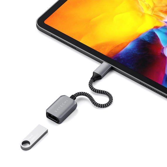 Usb переходник SATECHI USB-C to USB-A 3.0 Adapter Cable (Space Gray) (ST-UCATCM)