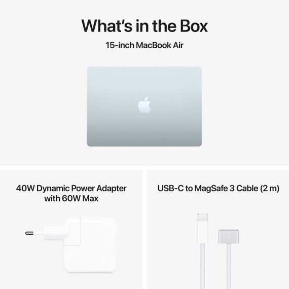 Notebook APPLE MacBook Air 15 (Apple M5) 16GB 512GB (Sky Blue) (A3448) (MDVQ4RU/A)