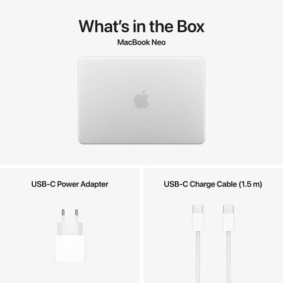Notebook APPLE MacBook Neo 13 (Apple A18 Pro) 8GB 256GB (Silver) (A3404) (MHFA4RU/A)
