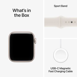 Smart watch APPLE Watch SE 3 GPS 40mm Starlight Aluminium Case witch Starlight Sport Band (A3324) (MEH34ET/A)