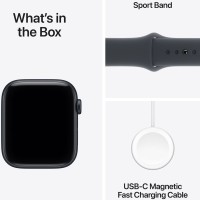 Smart watch APPLE Watch SE 3 GPS 44mm Midnight Aluminium Case witch Midnight Sport Band (A3325) (MEHQ4ET/A)