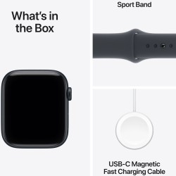 Smart watch APPLE Watch SE 3 GPS 44mm Midnight Aluminium Case witch Midnight Sport Band (A3325) (MEHQ4ET/A)