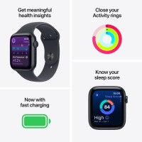 Smart watch APPLE Watch SE 3 GPS 44mm Midnight Aluminium Case witch Midnight Sport Band (A3325) (MEHQ4ET/A)