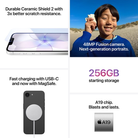 Smart phone APPLE iPhone 17e 256GB (Black) (A3634) (MHRV4HX/A)