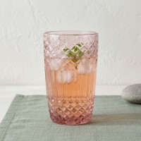 Cup KOOPMAN 170490160 DRINKING GLASS PINK (101059)