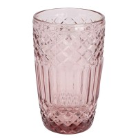 Cup KOOPMAN 170490160 DRINKING GLASS PINK (101059)