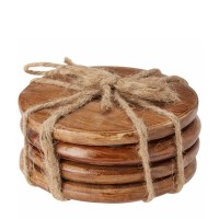 Подставки KOOPMAN A55500470 COASTERS 10CM WALNUT FINISH (602105)