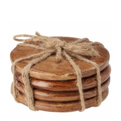 Layers KOOPMAN A55500470 COASTERS 10CM WALNUT FINISH (602105)