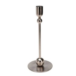 Candlestick KOOPMAN CANDLE HOLDER 23CM SILVER (121057) (A67101460)