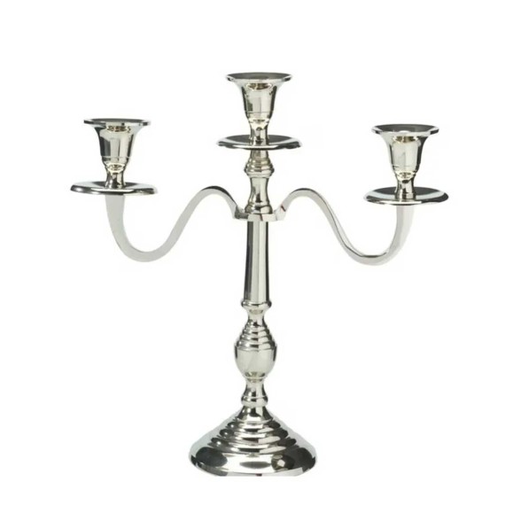 Подсвечник KOOPMAN CANDLE HOLDER 30CM SILVER 2ASS (589154) (A67102310)