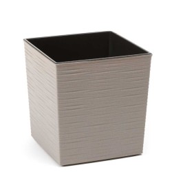 Flower pot LAMELA LA838-27 DONICA JUKA DUTO ECO WOOD 400X400 GREY 