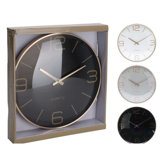 Ժամացույց KOOPMAN WALL CLOCK ALU BULGY GLASS (299589) (837362070)