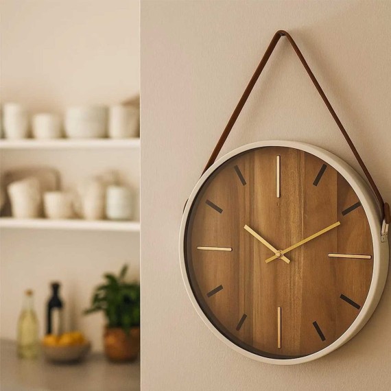 Часы KOOPMAN WALL CLOCK WITH BROWN HANDLE (532211) (NB1240000)