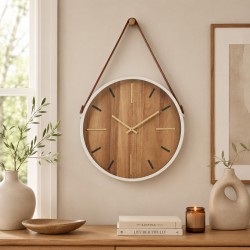 Clock KOOPMAN WALL CLOCK WITH BROWN HANDLE (532211) (NB1240000)