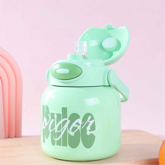 Thermos & bottles XIMI 6936706464720 680ML/22.9FL.OZ. PORTABLE FLIP-TOP VACUUM FLASK WITH STRAW (GREEN) HY316003 (6464720)