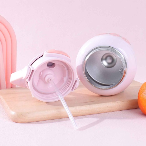 Thermos & bottles XIMI 6936706464737 680ML/22.9FL.OZ. PORTABLE FLIP-TOP VACUUM FLASK WITH STRAW (PINK) HY316003 (464737)