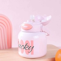 Thermos & bottles XIMI 6936706464737 680ML/22.9FL.OZ. PORTABLE FLIP-TOP VACUUM FLASK WITH STRAW (PINK) HY316003 (464737)