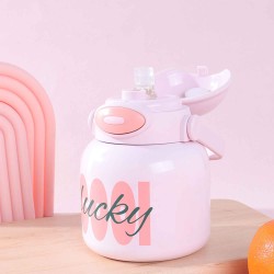 Թերմոս & շշեր XIMI 6936706464737 680ML/22.9FL.OZ. PORTABLE FLIP-TOP VACUUM FLASK WITH STRAW (PINK) HY316003 (464737)