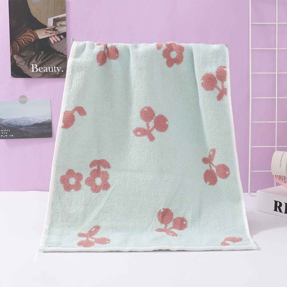 Хлопковые полотенца XIMI 6941963908276 SWEET CHERRY BEAR COTTON SOFT ADULT TOWEL (BLUE GREEN) (908276)
