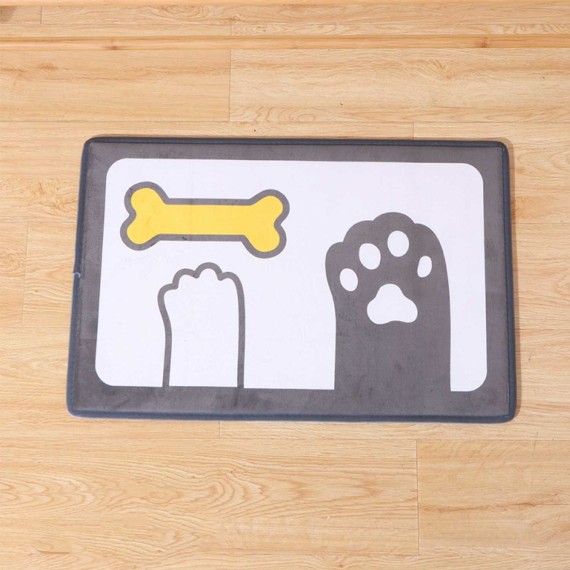 Ուղեգորգեր XIMI 6941963932707 CARTOON PAW BATHROOM MEMORY FOAM FLOOR MAT (BLACK-WHITE) (932707)