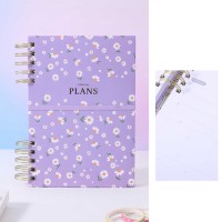 Концелярские товары XIMI 6941963952422 SMALL DAISY HARDSHELL SPIRAL WEEK PLANNER NOTEBOOK A5 184 SHEETS (PURPLE) (952422)