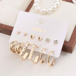 Женские украшения и акессуары XIMI 6941963977760 6 PAIRS EARRINGS SET #14 (977760)